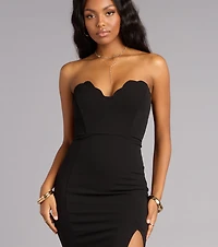 Emeline Crepe Strapless Mermaid Formal Dress