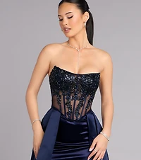 Vivian Satin High Low Formal Dress