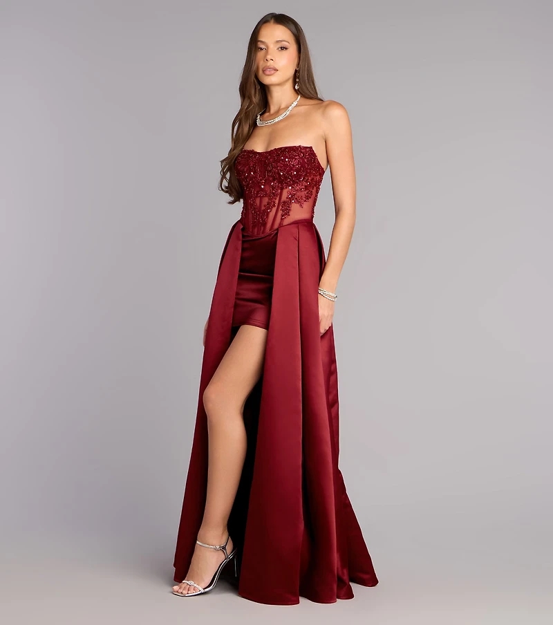 Miley Satin High Low A-Line Formal Dress