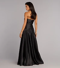 Constance Satin A-Line Formal Dress