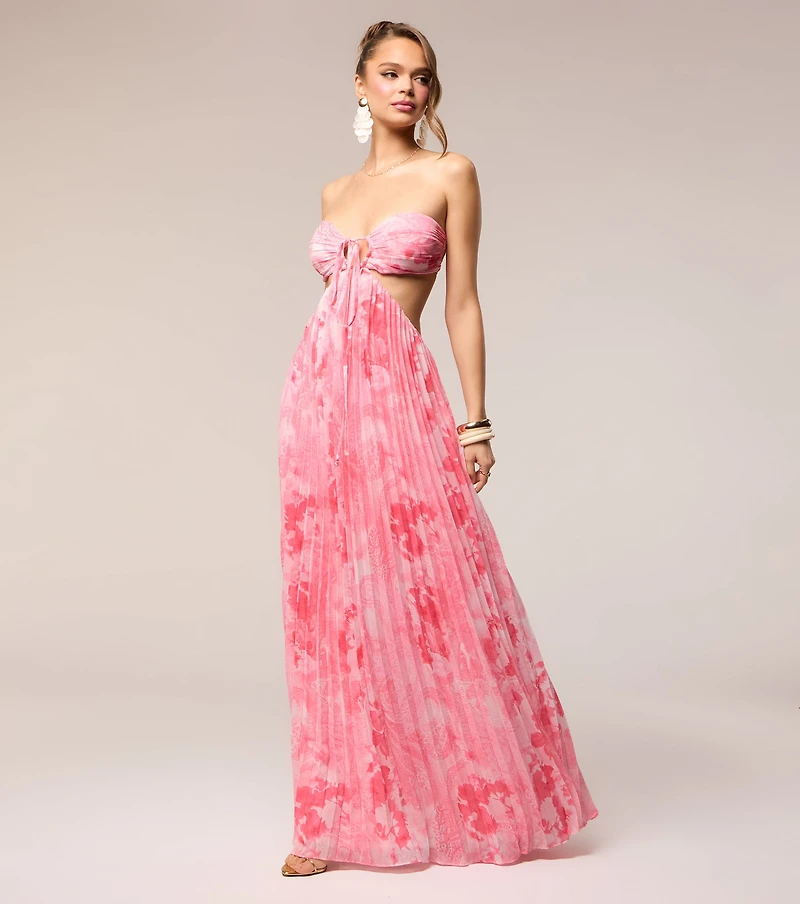Molly Floral Pleated A-Line Formal Dress