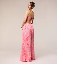 Molly Floral Pleated A-Line Formal Dress