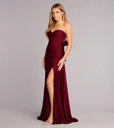 Madeline Strapless Tie-Back A-Line Dress