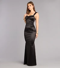 Audra Satin Mermaid Formal Dress