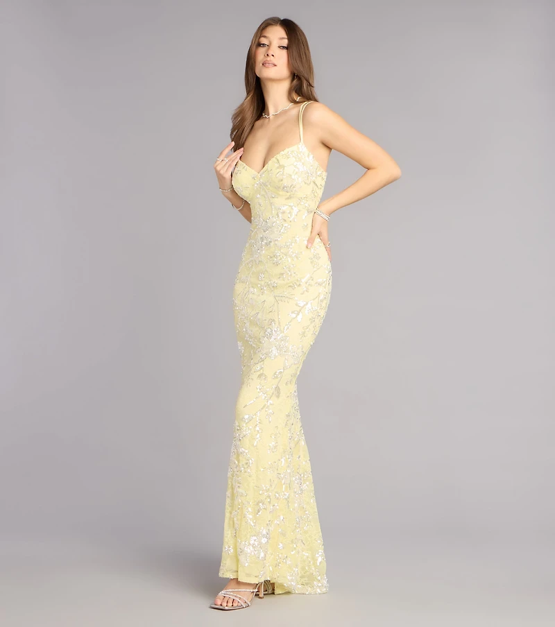 Irie Sequin Lace Mermaid Formal Dress