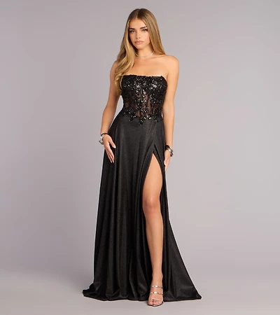 Alessandra Corset A-Line Formal Dress