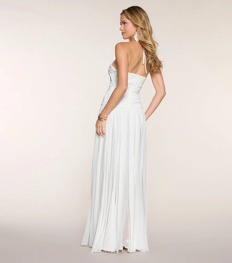 Skye Chiffon Slit A-Line Formal Dress