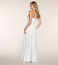 Skye Chiffon Slit A-Line Formal Dress