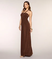 Maddie Halter Beaded A-Line Formal Dress