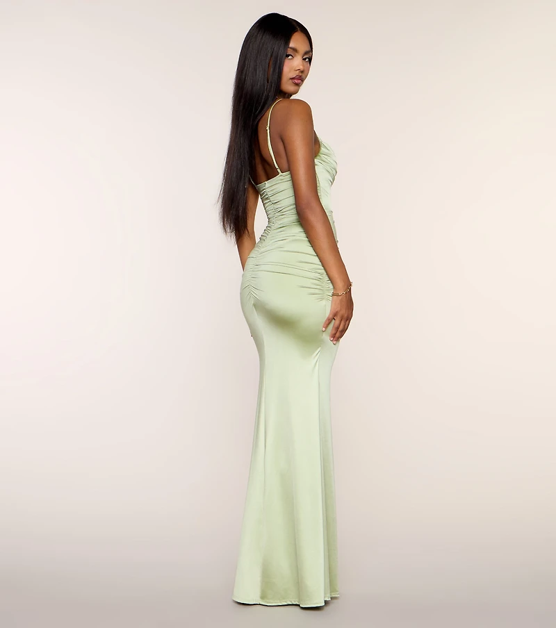 Leia Satin Mermaid Formal Dress