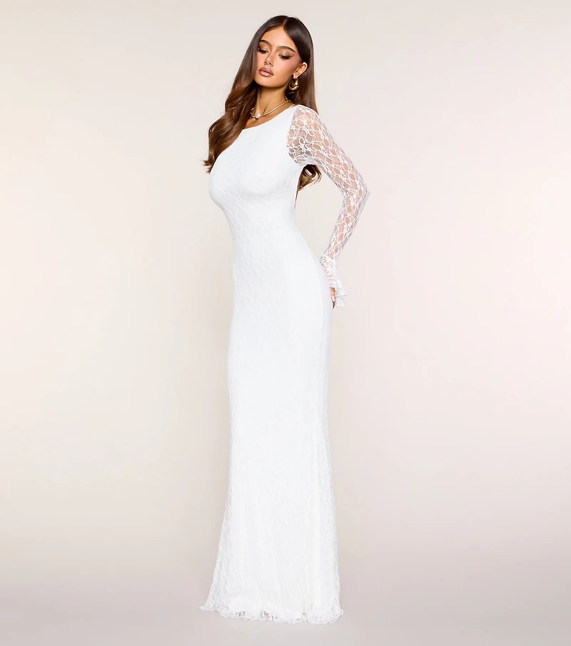Esme Open Back Lace Mermaid Formal Dress