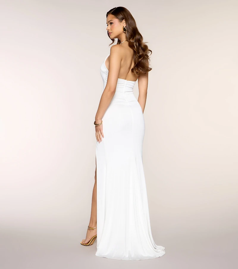 Carolina Mermaid Slit Formal Dress