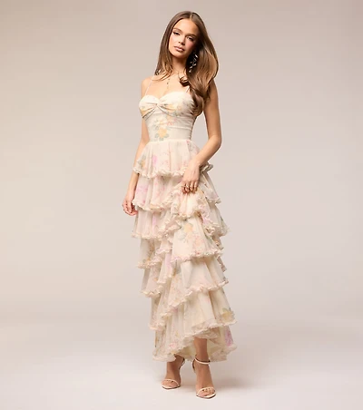 Anabelle Floral Chiffon Formal Dress