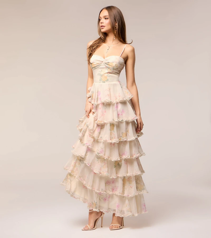 Anabelle Floral Chiffon Formal Dress