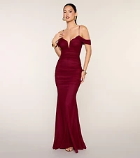 Jaslyn Ruched Mesh Mermaid Formal Dress