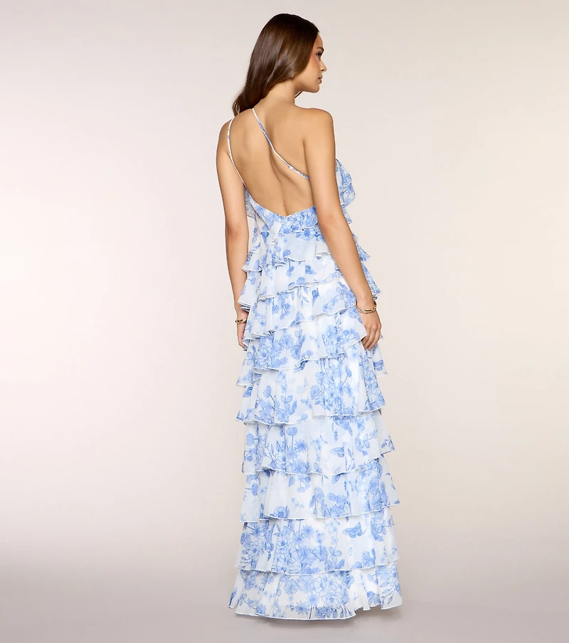 Steffanie Floral Chiffon Formal Dress