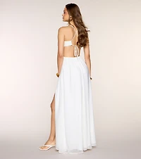 Sonya Crochet A-Line Formal Dress