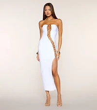 Kendra O-Ring Cutout Bandage Formal Dress