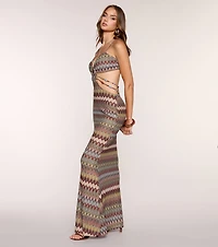 Talia Chevron Cutout Mermaid Dress
