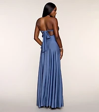 Madeline Strapless Tie-Back A-Line Dress