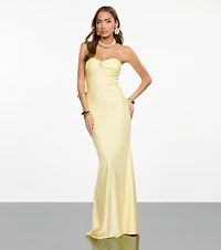 Zooey Faux Pearl Trim Mermaid Formal Dress