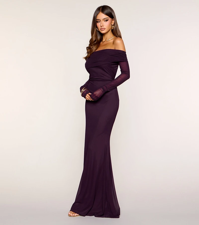 Marleen Long Sleeve Mermaid Formal Dress