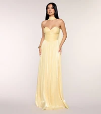 Serena Chiffon Formal Dress With Scarf