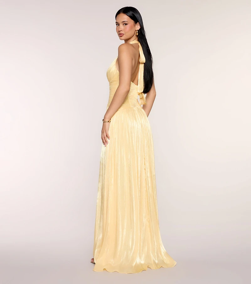 Malinda Satin A-Line Formal Dress