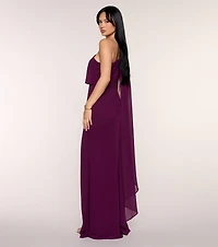 Bianca Chiffon Slit Formal Dress