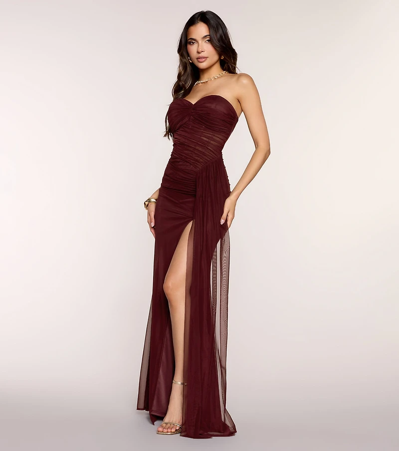 Josie Mesh Column Formal Dress