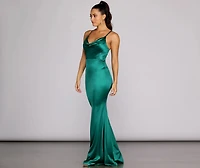Diane Formal Satin Sleeveless Dress