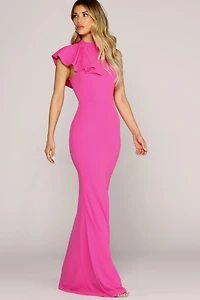 Eloise Ruffle Trim Gown