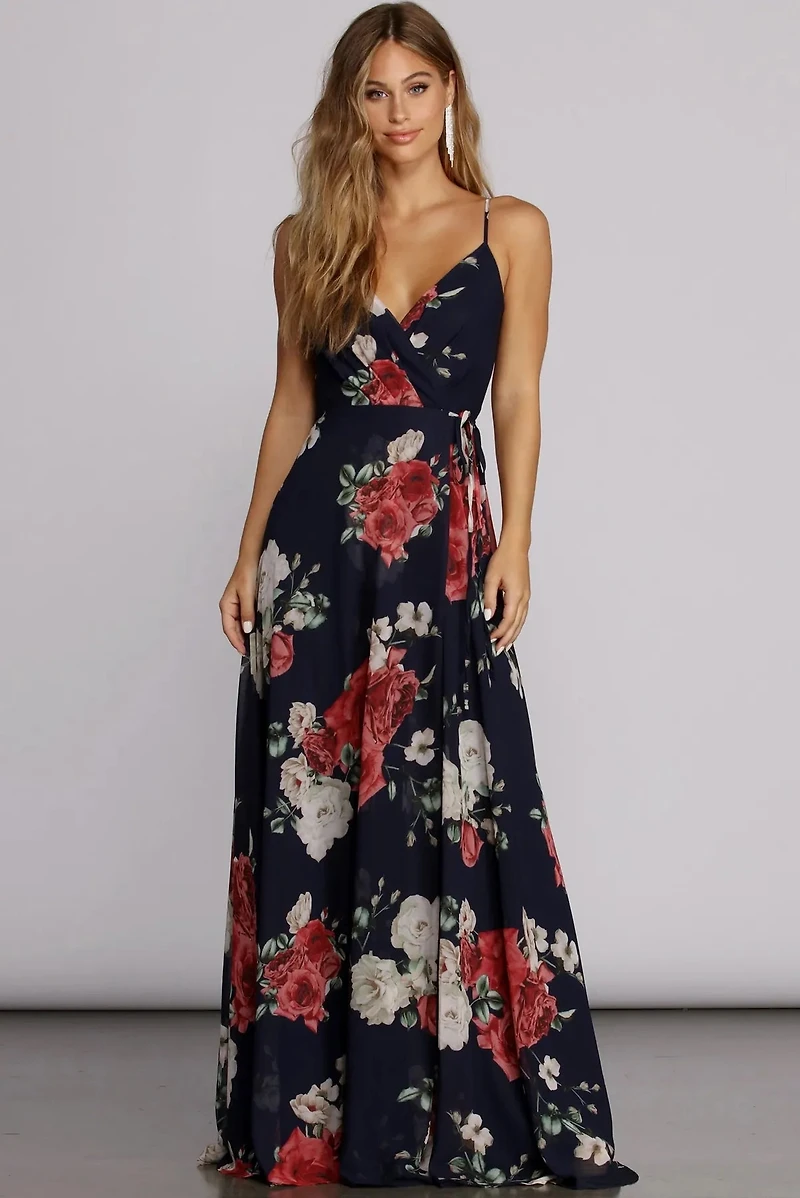 Marlena Floral Chiffon Gown