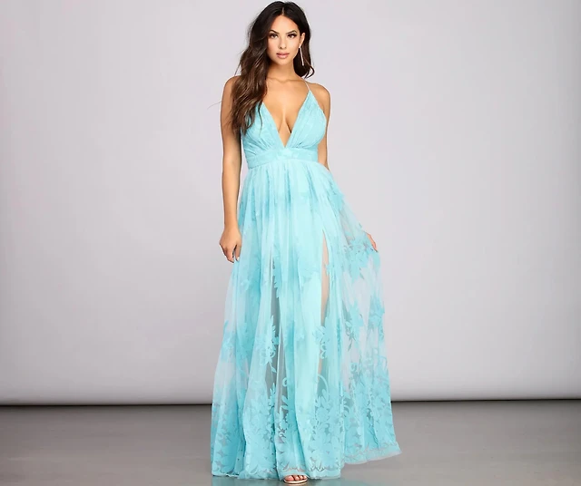 Windsor Morgan Formal Flocked Velvet Dress | MainPlace Mall Windsor Morgan Formal Flocked Velvet Dress | MainPlace Mall