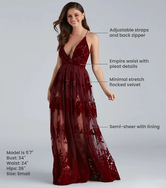 Windsor Morgan Formal Flocked Velvet Dress at Foxvalley Mall in Aurora, IL Windsor Morgan Formal Flocked Velvet Dress at Foxvalley Mall in Aurora, IL