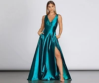 Janice Formal Open Back Satin Dress