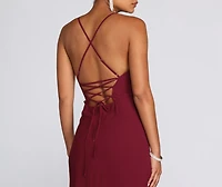 Brianna Chiffon A-Line Dress