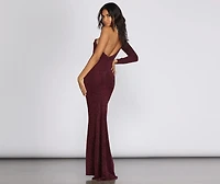 Brigitte Metallic Evening Gown
