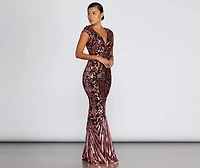 Elsie Formal Open Back Sequin Dress