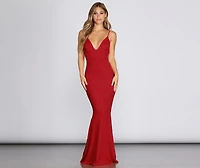 Loren Glitter Knit V Dress