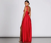 Ellen Deep V Slit Gown