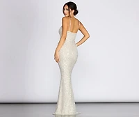 Odessa Sequin Mesh Evening Gown