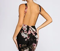 Janisa Formal Open Back Ruffle Dress