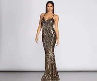Dulce Sequin Lace Up Formal Gown