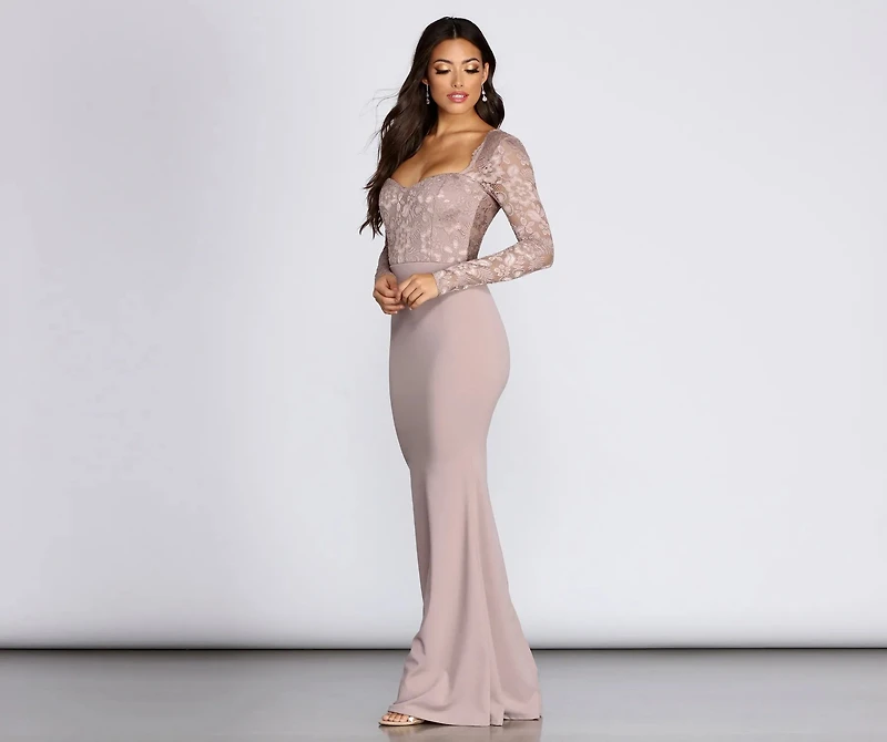 Lacey Mermaid Formal Dress