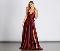 Harlie Formal Satin Sleeveless Dress
