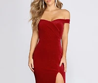 Enya Velvet Glitter Mermaid Dress