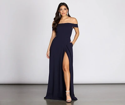 Courtney Formal Crepe A-Line Dress