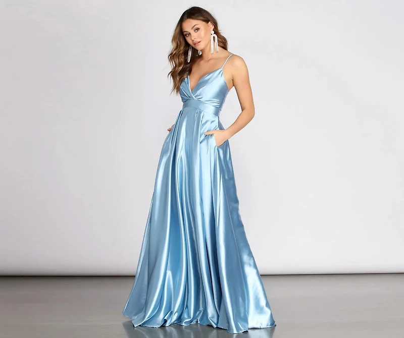 Tabitha Satin A-Line Dress