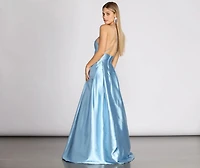 Cate Satin Cross Back Dress